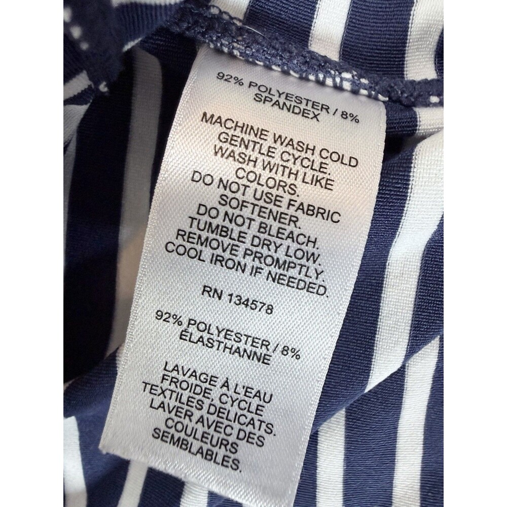 Vineyard Vines Sankaty Shep Shirt Women’s Small Navy White Striped Quarter Zip - Picture 11 of 14